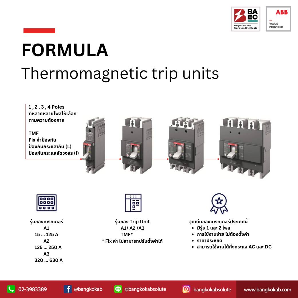 Moulded-case circuit breaker ชีรี่ส์ FORMULA