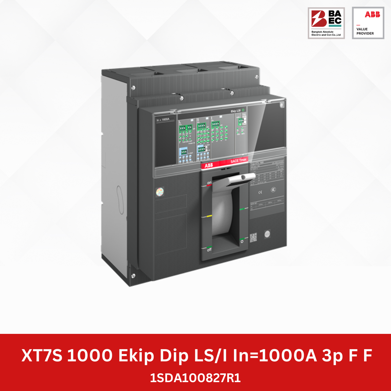 ABB XT7S 800A-1600A Ekip Dip LS/I 3p 50KA